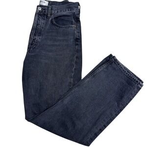 AGOLDE Riley Baggy Mom Straight Jeans Women's 25 High Rise Crop